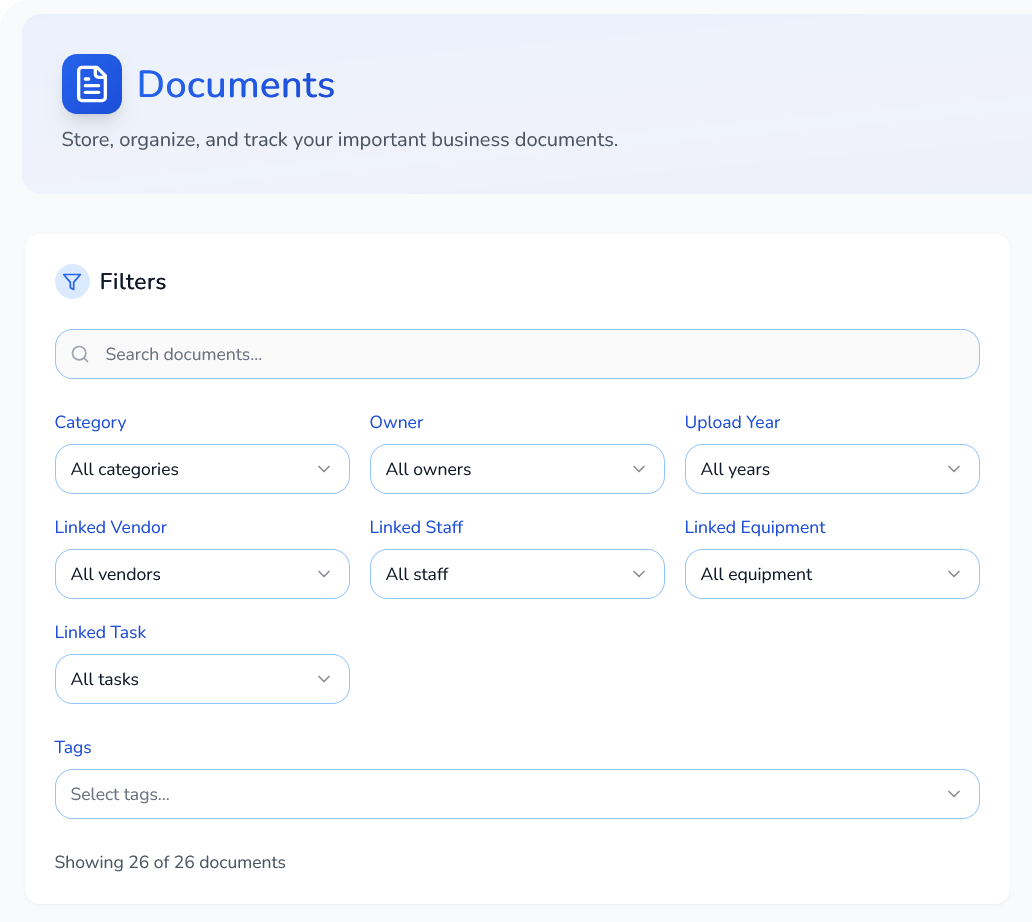 Documents UI Preview