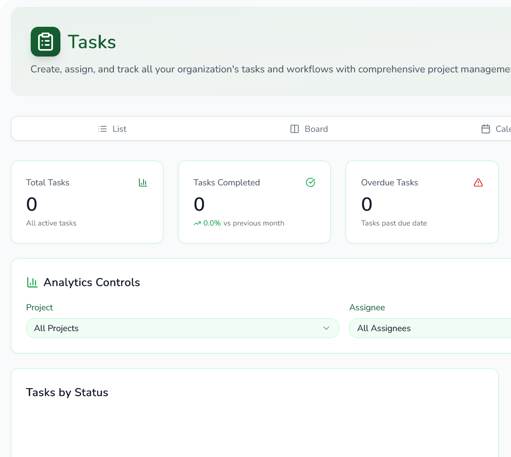 Tasks UI Preview